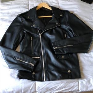 Zara Man Faux Leather Moto Jacket